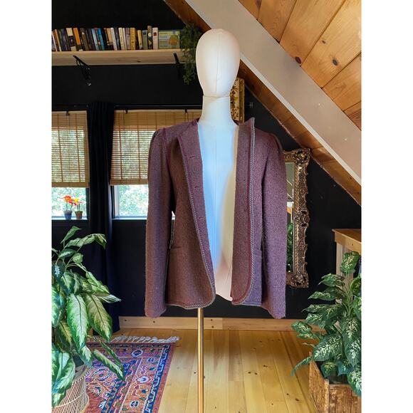 Vintage Jacket Burgundy Tweed - Picture 5 of 5